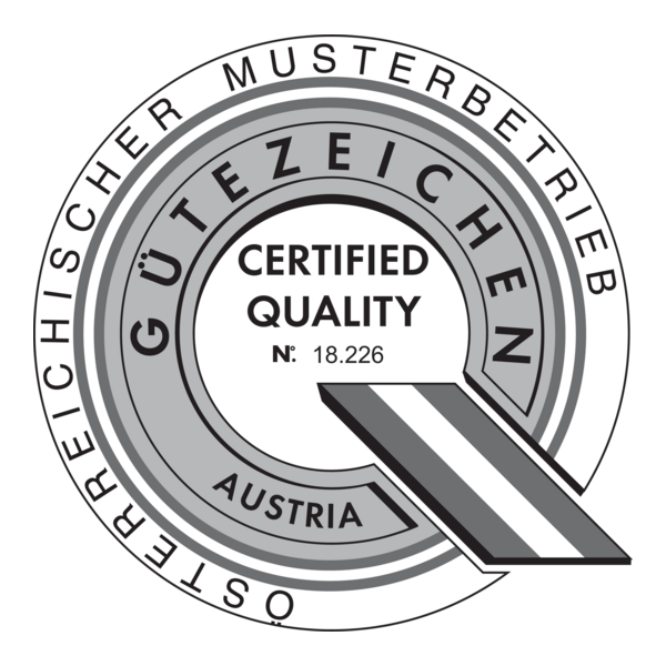 Certified Quality Seal Austria Musterbetrieb Logo PNG Vector