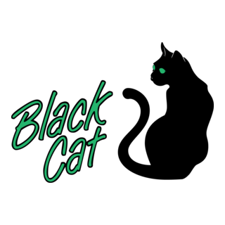 Black Cat Music Logo PNG Vector