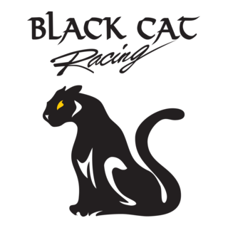 Black Cat Racing Logo PNG Vector