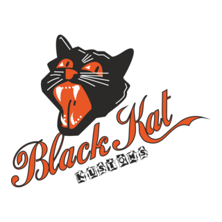 Black Kat Kustoms Logo PNG Vector