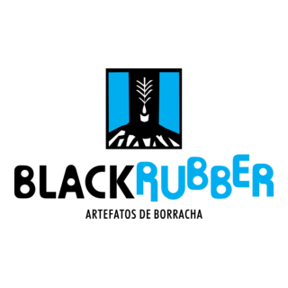 Black Rubber Logo PNG Vector