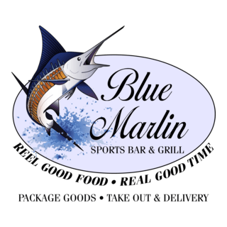 Blue Marlin Cafe Logo PNG Vector