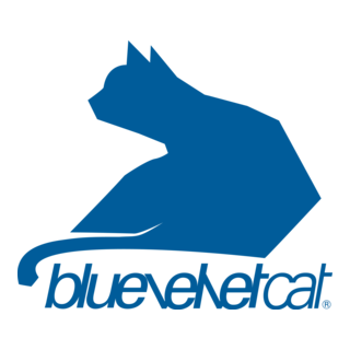 Bluevelvet Cat Logo PNG Vector