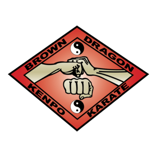 Brown Dragon Kenpo Karate Logo PNG Vector