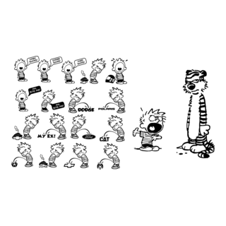Calvin n Hobbes Logo PNG Vector