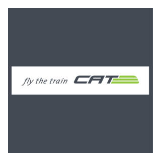 CAT fly the train Logo PNG Vector