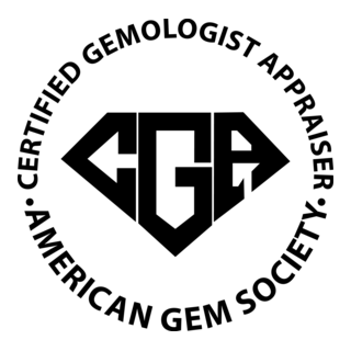 Certified Gemologist Appraiser Logo PNG Vector