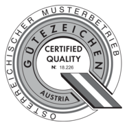 Certified Quality Seal Austria Musterbetrieb Logo PNG Vector