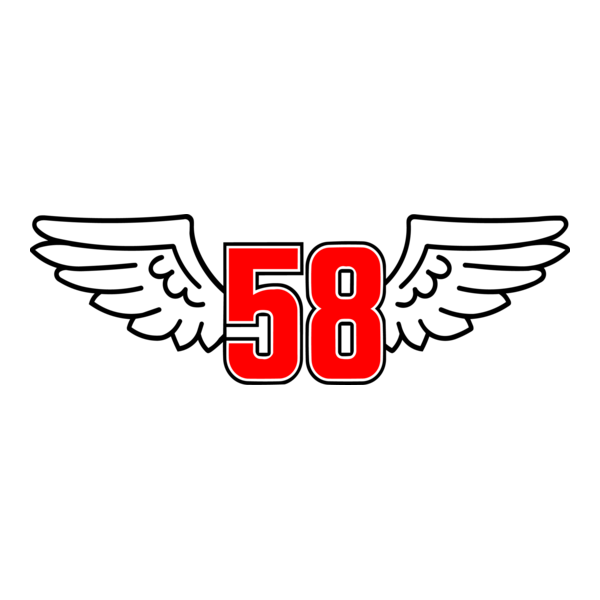 58 Wings Logo PNG Vector