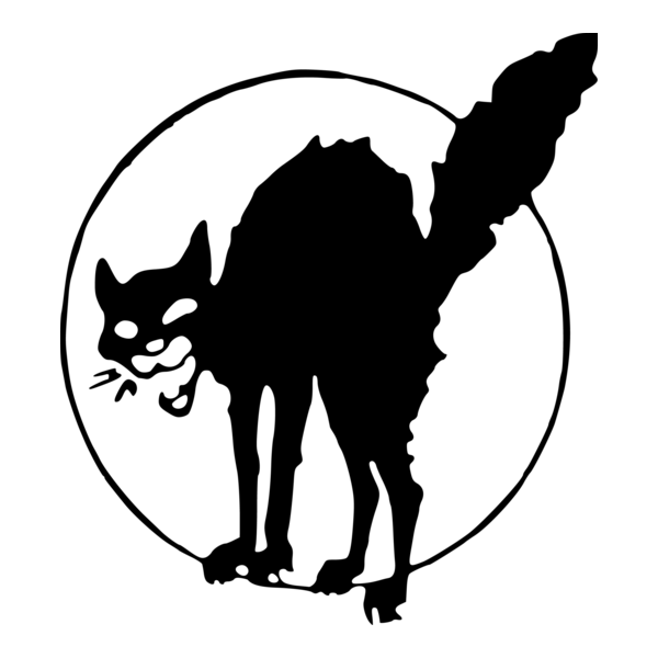Anarchist / Anarchosyndikalist Black Cat Logo PNG Vector