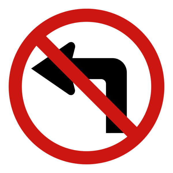 Dilarang Belok Kiri Logo PNG Vector