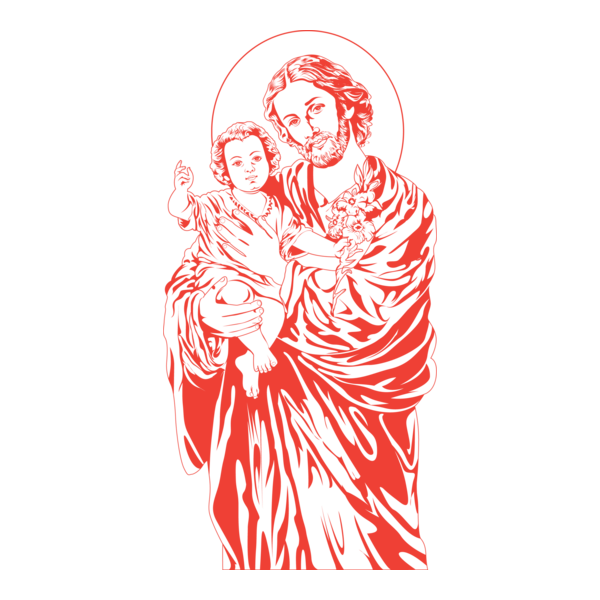 God and Child Logo PNG Vector