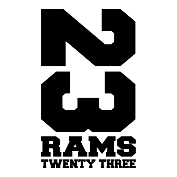 RAMS 23 black white Logo PNG Vector