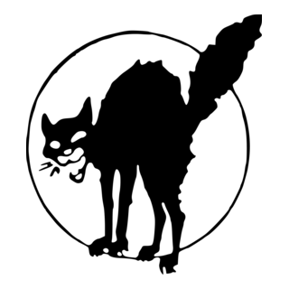 Anarchist / Anarchosyndikalist Black Cat Logo PNG Vector