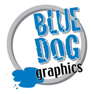 Blue Dog Graphics Logo PNG Vector