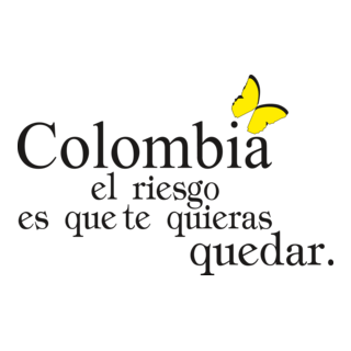 COLOMBIA...EL RIESGO ES QUE TE QUIERAS QUEDAR Logo PNG Vector