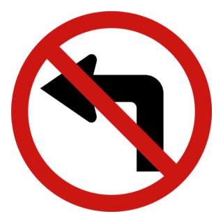 Dilarang Belok Kiri Logo PNG Vector