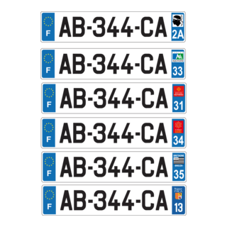 Plaques immatriculation France Logo PNG Vector