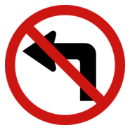 Dilarang Belok Kiri Logo PNG Vector