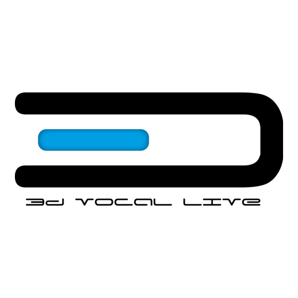 3D Vocal Live Logo PNG Vector