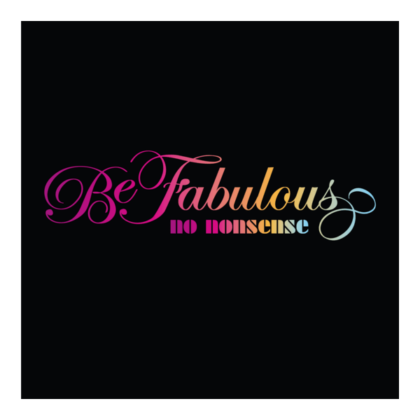 Be Fabulous No Nonsense Logo PNG Vector