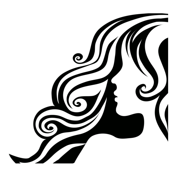 Female Hair Logo PNG Vector