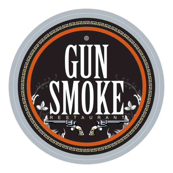 Gun Smoke Restaurant Logo PNG Vector