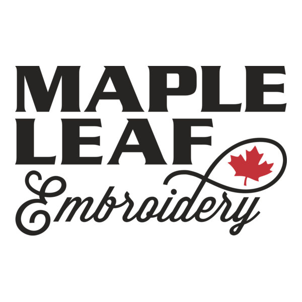 Maple Leaf Embroidery Logo PNG Vector