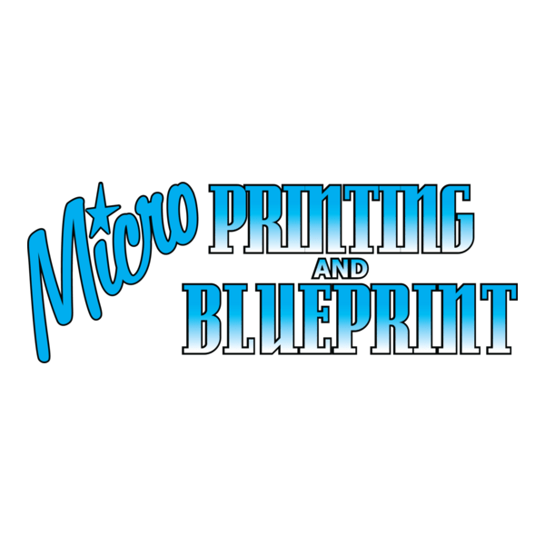 Micro Printing & Blueprint Logo PNG Vector