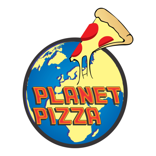 Planet Pizza Logo PNG Vector