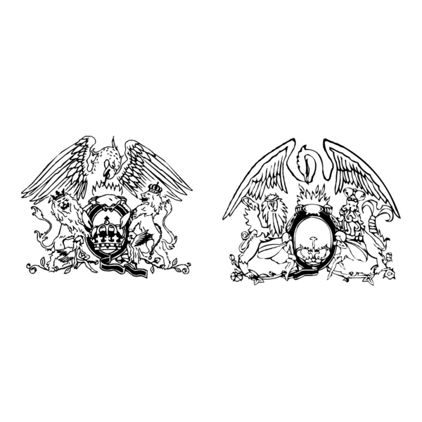 Queen Emblem Logo PNG Vector