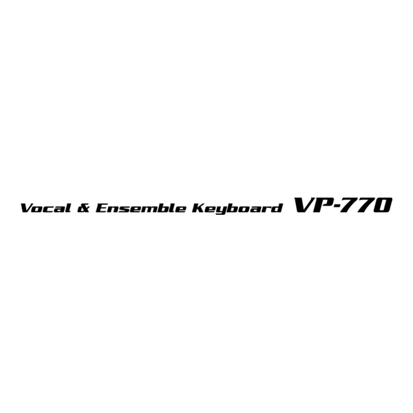 VP-770 Vocal & Ensemble Keyboard Logo PNG Vector