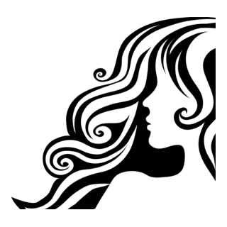 Female Hair Logo PNG Vector