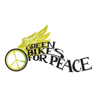 Green Bikes for Peace Logo PNG Vector