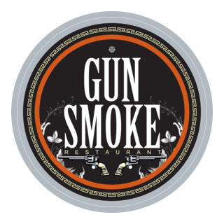 Gun Smoke Restaurant Logo PNG Vector