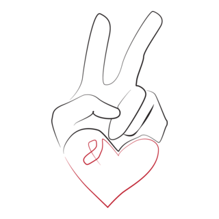 Peace & Love Logo PNG Vector