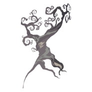 Tim Burton's Tree Logo PNG Vector