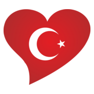 Türk bayrağı kalpte Logo PNG Vector