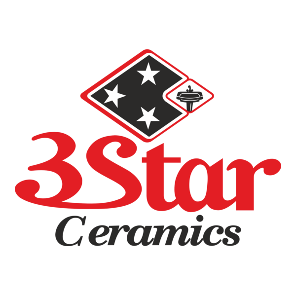 3 Star Ceramics Logo PNG Vector
