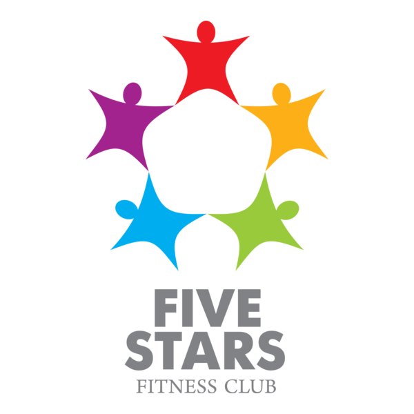 Five Stars Fitness Club Logo PNG Vector