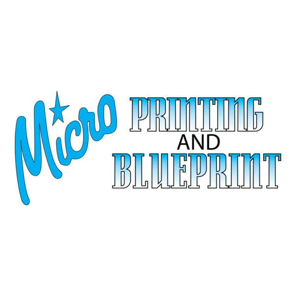Micro Printing & Blueprint Logo PNG Vector