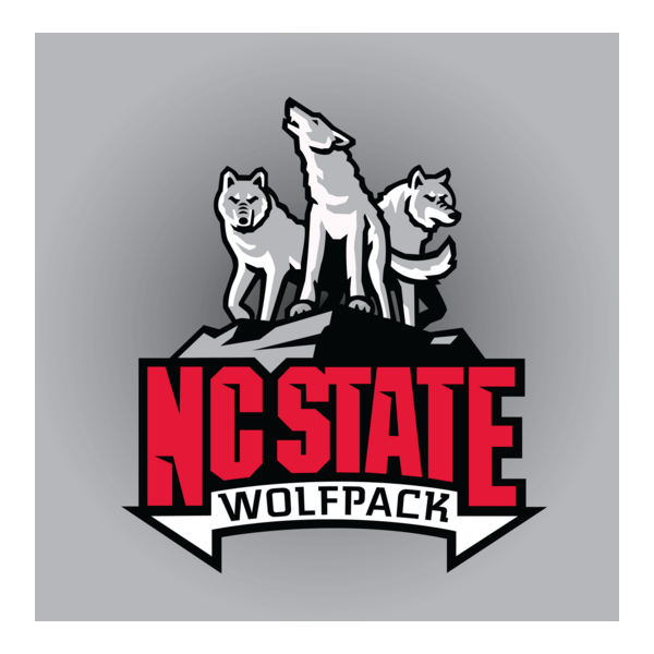 North Carolina State University 3 Wolves Logo PNG Vector