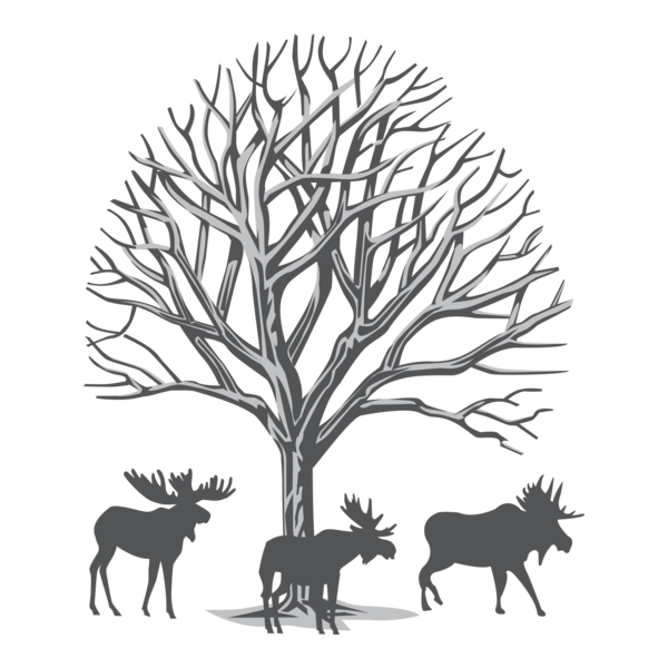 Three Deer Logo PNG Vector