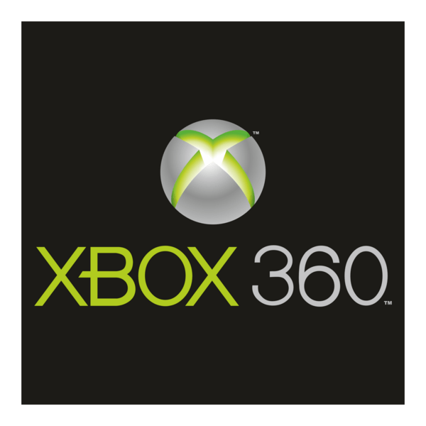 XBox 360 Black Logo PNG Vector
