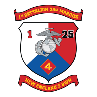 1st Battalion 25th Marine Regiment USMCR Logo PNG Vector