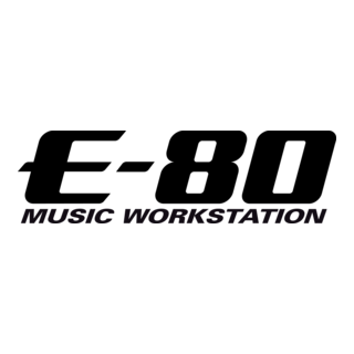 E-80 Music Workstation Logo PNG Vector