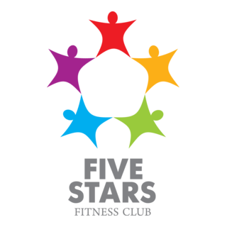 Five Stars Fitness Club Logo PNG Vector