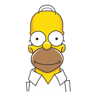 Homero Simpsons front Logo PNG Vector