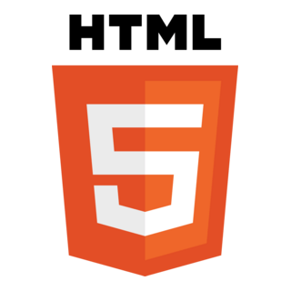 HTML5 with wordmark color Logo PNG Vector