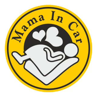 Mama in Car Logo PNG Vector